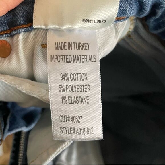 Agolde High Rise Distressed Skinny Jeans Blue Size 26 - Picture 9 of 9